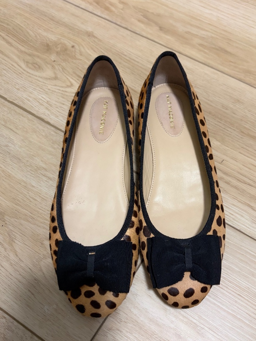 Calf Hair Leopard Ballet Flats with Bow